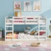 Twin Over Twin Bunk Bed With Ladder-ModernLuxe