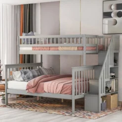Twin Over Full Stairway Bunk Bed With Storage-ModernLuxe -Kids Furniture Shop GUEST 7e9267d1 aca3 45ef a5d8 3c99b32d34ae