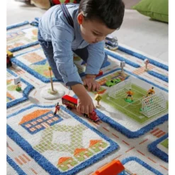 39"x59" Traffic Blue 3D Play Rug - IVI -Kids Furniture Shop GUEST 7f5fa54e 2fc2 41b1 bb3c 730e9aa479d7