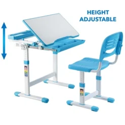Mount-It! Kids Desk And Chair Set | Height Adjustable Ergonomic Children's School Workstation With Storage Drawer | Blue -Kids Furniture Shop GUEST 868b815d 4429 4edc 9196 af85aa9cf585