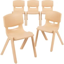 Emma And Oliver 5 Pack Plastic Stackable School Chair With 13.25" Seat Height -Kids Furniture Shop GUEST 8a35cf99 9e6d 4901 85b6 10623cc1f1c9