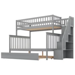 Twin Over Full Bunk Bed With Trundle Bed And Staircase-ModernLuxe -Kids Furniture Shop GUEST 8aad3343 c6a7 4df0 9d08 840fed7478d4