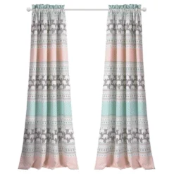 Elephant Striped Window Curtain Panels - Lush Décor -Kids Furniture Shop GUEST 8c18f77f 5335 4470 828c 9a2f6ee62214
