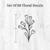 Black Flowers Wall Decor - Decalcomania