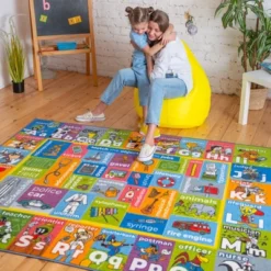 KC CUBS | Looney Tunes Boy & Girl Kids ABC Alphabet, Jobs & Objects Educational Learning & Play Nursery Bedroom Classroom Rug Carpet -Kids Furniture Shop GUEST 937010ca 269c 4b80 babd 995d874ad295