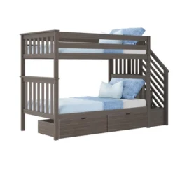 Max & Lily Twin Over Twin Staircase Bunk Bed With Storage Drawers -Kids Furniture Shop GUEST 94a8c9ba c53d 4d53 bfba b23e6bad5ee0