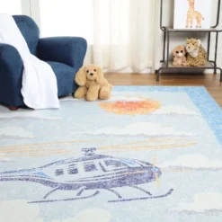 World Traveler Playful Helicopter Kids Playroom Indoor Area Rug By Blue Nile Mills -Kids Furniture Shop GUEST 978ecc6d 0d55 4dad 96b8 d9e0ada56625
