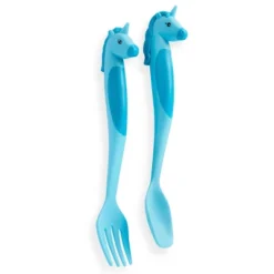 2pc Plastic Unicorns Utensil Set - Dinneractive -Kids Furniture Shop GUEST 988cf864 c802 4edf 8623 46cc7b4fab79
