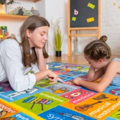 KC CUBS | Looney Tunes Boy & Girl Kids ABC Alphabet, Jobs & Objects Educational Learning & Play Nursery Bedroom Classroom Rug Carpet -Kids Furniture Shop GUEST 99db9ce7 fe2c 4fdb a7f8 6ca8d186882a