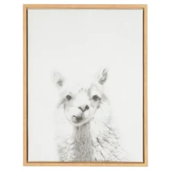 24" X 18" Alpaca Framed Canvas Art - Uniek -Kids Furniture Shop GUEST 9a331e51 9281 4325 8cea 88dbff3641c6