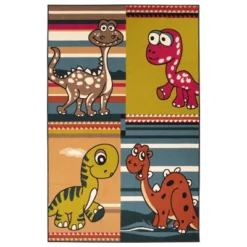 Dinoventure Dinosaurs Non-Slip Kids Playroom Decor Washable Indoor Area Rug By Blue Nile Mills -Kids Furniture Shop GUEST 9d913850 9a4c 4908 92c1 e16f76d7e843