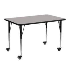 Emma And Oliver Mobile 24x48 Rectangle HP Laminate Adjustable Activity Table -Kids Furniture Shop GUEST a03a6d0b 00c6 4094 b7e6 79720b917c4f