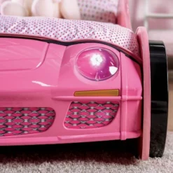 Twin Naglin Racing Car Bed With Led Headlight Pink - HOMES: Inside + Out -Kids Furniture Shop GUEST a84f2dd8 c5df 4da7 a2d5 23bf73a4832d