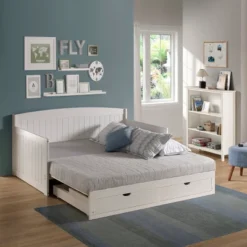 King Harmony Daybed With Conversion White - Alaterre Furniture -Kids Furniture Shop GUEST a919e20d b55b 4c9d b567 658ee30153e8