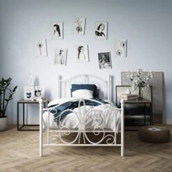 Twin Kids' Bombay Metal Bed White - Room & Joy -Kids Furniture Shop GUEST af02aa89 6960 4d98 911d 3c9504ccbb39