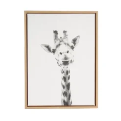 24" X 18" Giraffe Framed Canvas Art - Uniek -Kids Furniture Shop GUEST af26997e 278b 4f4e 91a9 7fe5a49a59ba