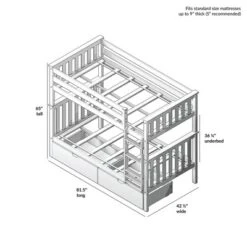 Max & Lily Twin Over Twin Bunk Bed With Under Bed Storage Drawers -Kids Furniture Shop GUEST b0f6c323 852e 4113 9b73 abf80c8674db