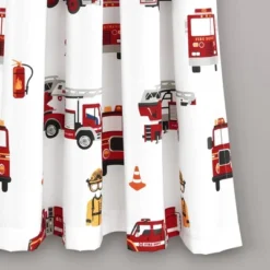 52"x84" Make A Wish Fire Truck Window Curtain Panels Set - Lush Décor -Kids Furniture Shop GUEST b62442fa d065 4c82 b687 f352c8f9137e