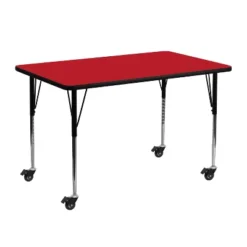Emma And Oliver Mobile 24x48 Rectangle HP Laminate Adjustable Activity Table -Kids Furniture Shop GUEST b63ed2d1 6d88 47d4 b67e 6f792741abd6