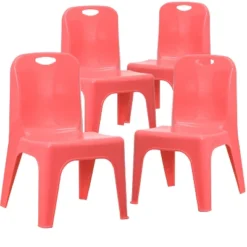 Flash Furniture 4 Pack Plastic Stackable School Chair With Carrying Handle And 11'' Seat Height -Kids Furniture Shop GUEST b9148e9f 4034 4729 bfac 0f04827aa704