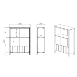 Melbourne Bookcase White - Powell -Kids Furniture Shop GUEST b9c3fcf8 82da 48a6 838d 2119cc0a3b8f