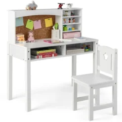 Costway Kids Desk And Chair Set Study Writing Workstation With Hutch & Bulletin Board -Kids Furniture Shop GUEST bd41e6dc bb8c 42c8 9773 14ef1e75f8c8
