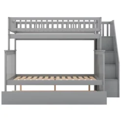 Twin Over Full Bunk Bed With Trundle Bed And Staircase-ModernLuxe -Kids Furniture Shop GUEST c0833d7e fb74 40b4 8ec3 46795118a439