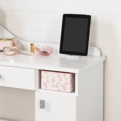Tiara Makeup Desk Pure White - South Shore -Kids Furniture Shop GUEST c1981a5b 7efb 4c37 aff9 f26f2d39460e