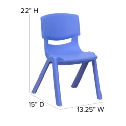 Emma And Oliver 4 Pack Plastic Stack School Chair With 12" Seat Height - Kids Chair -Kids Furniture Shop GUEST c2cc4fd9 29b2 47d5 9f15 ce02a91a2e88