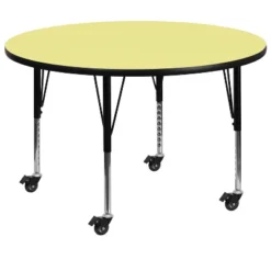 Flash Furniture Mobile 48'' Round Thermal Laminate Activity Table - Height Adjustable Short Legs -Kids Furniture Shop GUEST c93172bb 6c0e 483c 83b1 639aabc6fc88