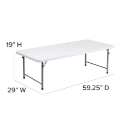 Flash Furniture 4.93-Foot Kid's Granite White Plastic Folding Table -Kids Furniture Shop GUEST ca401930 3ca2 43e4 a6f4 88afb68478bb