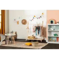 Sweedi Scandinavian Kids' Clothes Rack Natural Wood - South Shore -Kids Furniture Shop GUEST cb71c182 07bd 4dab a471 9a9ca47cd877