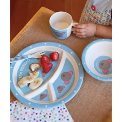 5pc Bamboo Fiber Mouse Dinnerware Set Blue - Red Rover -Kids Furniture Shop GUEST cb9c2476 be54 43f3 b7ed a76fe6d201b5