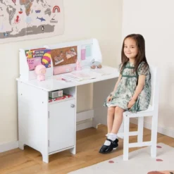 Costway Kids Desk And Chair Set Study Writing Workstation With Bookshelf & Bulletin Board -Kids Furniture Shop GUEST cc2bdfe8 e3db 4483 80e2 770d8da3260d
