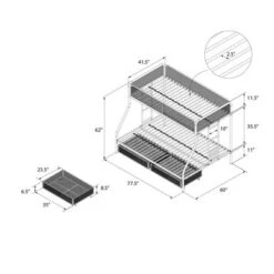 Twin Over Full Jeremy Bunk Bed With Storage Drawers Black - Room & Joy -Kids Furniture Shop GUEST cfcdd574 4234 4365 ba39 22ad00b68b7b