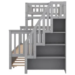 Twin Over Full Bunk Bed With Trundle Bed And Staircase-ModernLuxe -Kids Furniture Shop GUEST d432c20d 530d 4c68 b099 e9f3c38ee79a