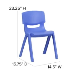 Emma And Oliver 5 Pack Plastic Stackable School Chair With 13.25" Seat Height -Kids Furniture Shop GUEST d5edce9e f5bb 478a bb97 1634e43a03f0
