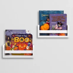 2pk Kids' 10" Floating Wall Mount Bookshelf Set White - RiverRidge Home -Kids Furniture Shop GUEST d62d43a0 7f58 465f b8d5 e8baf84e8b4a