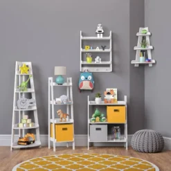 Kids' Corner Ladder Wall Shelf White - RiverRidge Home -Kids Furniture Shop GUEST d795a61f a23e 402c bbf5 22117f82edd7