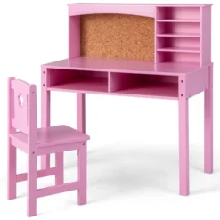 Costway Kids Desk And Chair Set Study Writing Workstation With Hutch & Bulletin Board -Kids Furniture Shop GUEST da8e3214 dae3 4746 a7aa f2bb05220b12