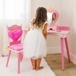 Princess Vanity Table And Chair Set - WildKin -Kids Furniture Shop GUEST dabd872e 2dfd 4f68 8dcb c29a800ce6f6