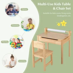 Costway Toddler Multi Activity Table With Chair Kids Art & Crafts Table With Paper Roll Holder -Kids Furniture Shop GUEST e2e37a58 b888 4644 b571 ebb94a9f9fff
