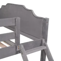 Full Over Twin & Twin Bunk Bed, Velvet Triple Bunk Bed With Drawers And Guardrails-ModernLuxe -Kids Furniture Shop GUEST e480b40c 579d 4490 8aca d44abf21c0c0