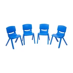 ECR4Kids Plastic School Stack Chair For Indoors And Outdoors, 12in Seat Height, 4-Pack -Kids Furniture Shop GUEST e6ab4036 b506 4830 8188 ac93a197b6ee