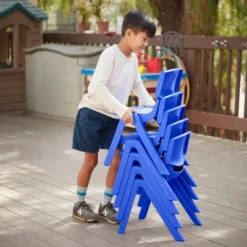 ECR4Kids Plastic School Stack Chair For Indoors And Outdoors, 12in Seat Height, 4-Pack -Kids Furniture Shop GUEST e8c8b7dc a138 4f00 af36 36720f071f89