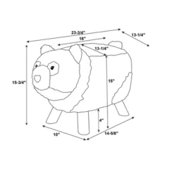 Ming Ming Panda Bear Stool White/Black - Powell -Kids Furniture Shop GUEST e9c465d2 b113 40be a92a 2421d23c7237