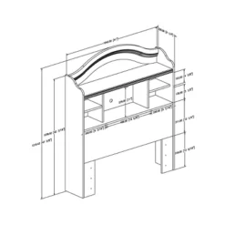 Twin Savannah Bookcase Headboard Pure White - South Shore -Kids Furniture Shop GUEST eb655605 56cd 4522 bba5 3bcc57fac0da