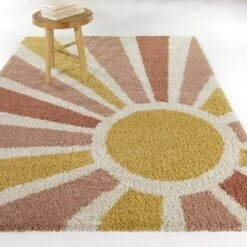 Helia Geometric Sun Shag Kids' Rug - Balta Rugs -Kids Furniture Shop GUEST ec276e7f 4efa 45c1 a06e 8eda04c55abc