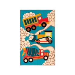 Construction Zone Non-Slip Kids Playroom Decor Washable Indoor Area Rug By Blue Nile Mills -Kids Furniture Shop GUEST ee50f65c 1b1e 45e4 991c 8752742e1aed