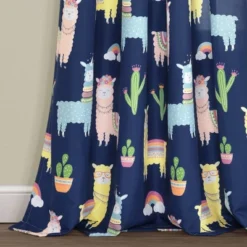 52"x84" Make A Wish Southwest Llama Cactus Window Curtain Panels Set - Lush Décor -Kids Furniture Shop GUEST f29e67f3 a97e 459f 906a 04bb19b32070